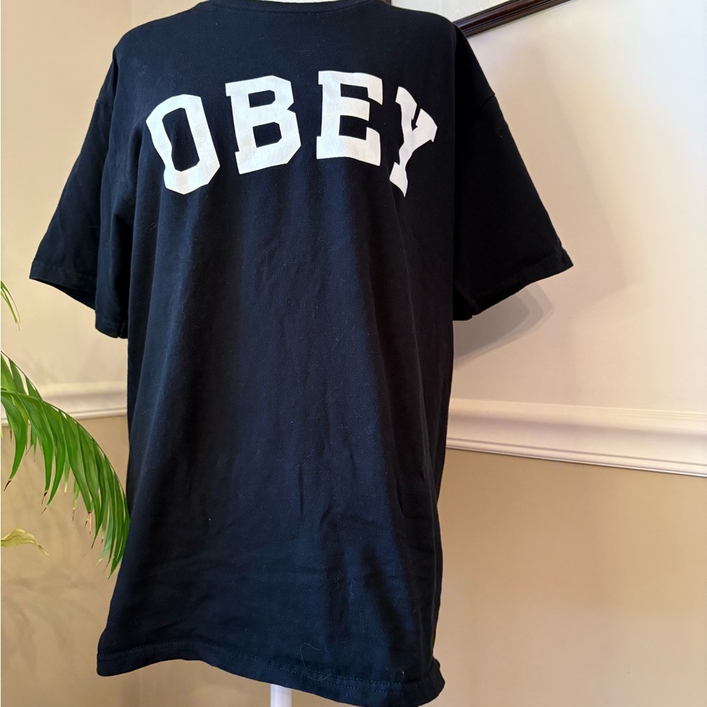 Obey Black and White Short Sleeve Tee